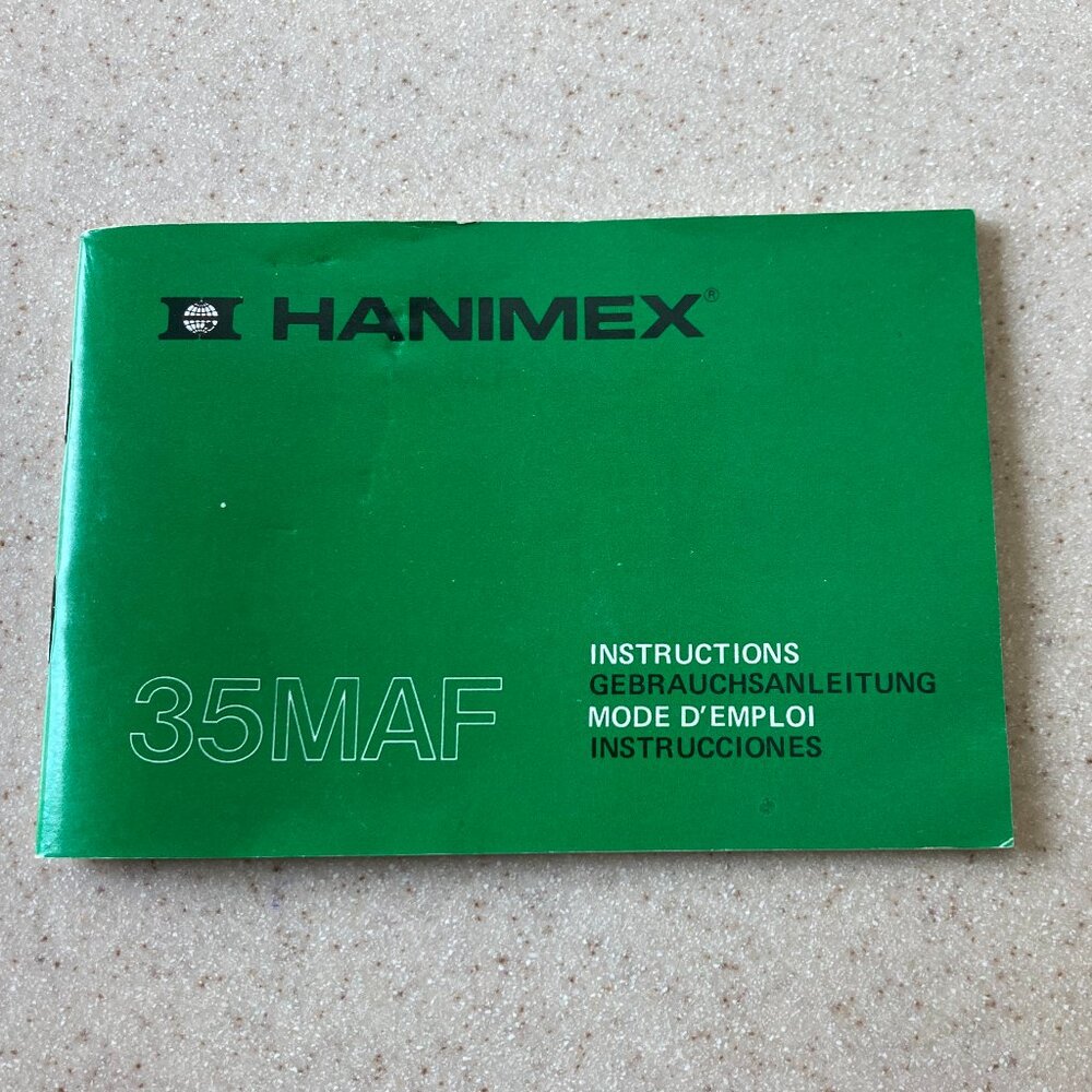 Vintage Hanimex 35MAF 35 MAF Camera Manual Instructions Booklet Guide FREE POST